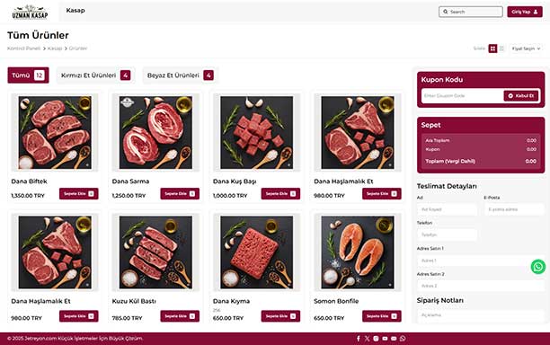 Kasap Satış Tasarımı