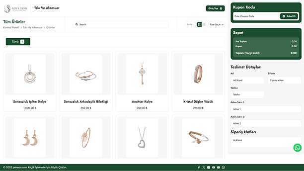 Takı Aksesuar Satış Tasarımı
